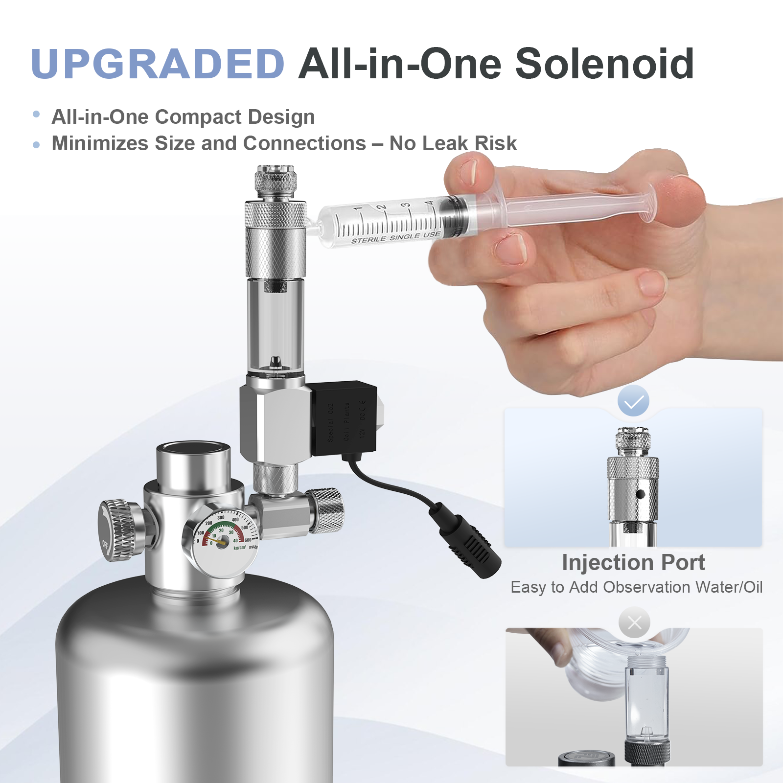 EBTOOLS DIY CO2 System Kit Für Aquarium – Inkl. Manometer, Schlauch, Ventil & Flaschenverschluss